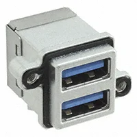 Amphenol Communications Solutions USB-kontakt, 2 Portar Hona, Högervinklad IP67 USB typ A, Kretskort, 500V USB 3.0, Reapris
