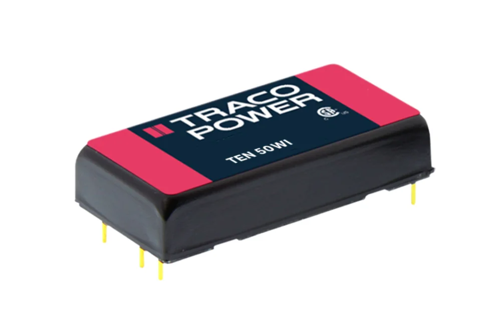 Fynd TRACOPOWER TEN 50WI, Vout 5V dc, Vin 75V dc 10 A, Vin 18V DC/DC-omvandlare 50 W -40 °C 80 °C Kretskort