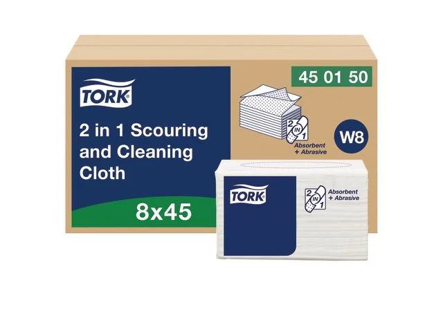 Rengöringsduk TORK 2-i-1 W8 vit 45/fp Fynd