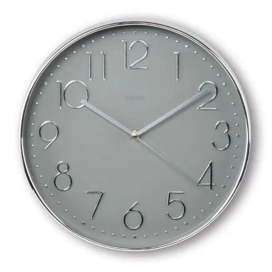 Väggur HAMA Corsica 30cm silver Reapris