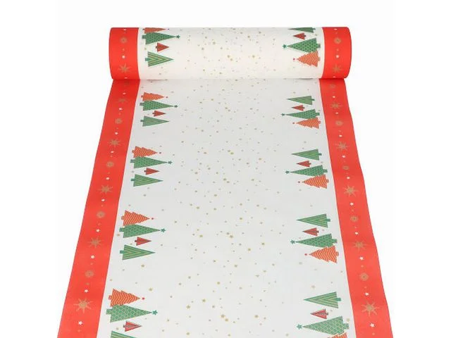 Outlet Bordslöpare Xmas Trees airlaid 24mx40cm