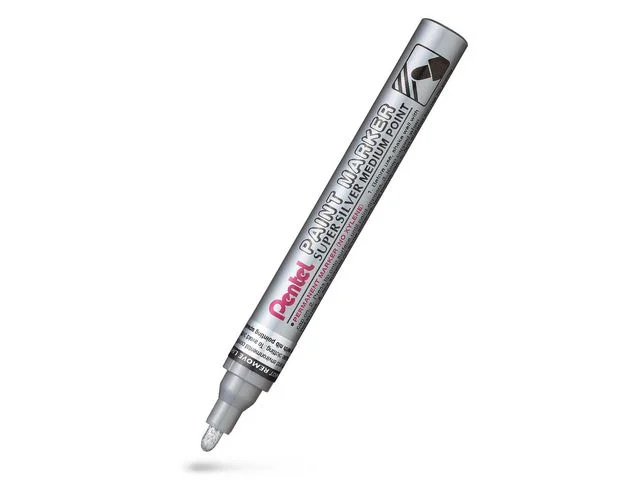 Handla nu Märkpenna PENTEL Paint Marker rund silv.