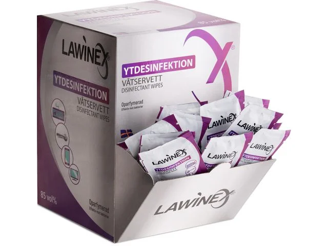 Begränsat erbjudande Ytdesinfektionsduk LAWINEX 85% 150/fp
