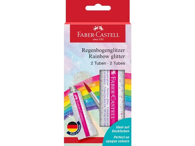 Glitterfärg FABER Rainbow 2 x12 ml Erbjudandepris
