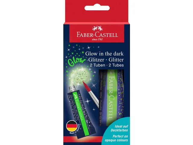 Glitterfärg FABER Glow inthe dark 2x12ml Beställ nu