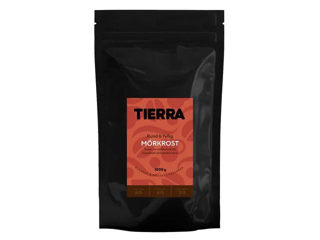 Billig Kaffe TIERRA Mörkrost Malet 1kg