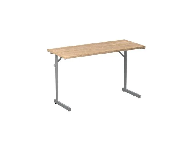 Kampanj Fällbord 1200x500x715x18 ek/silver