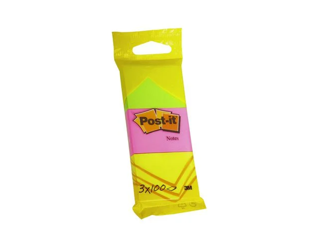Notes POST-IT 38x51mm neon 3/fp Utförsäljning
