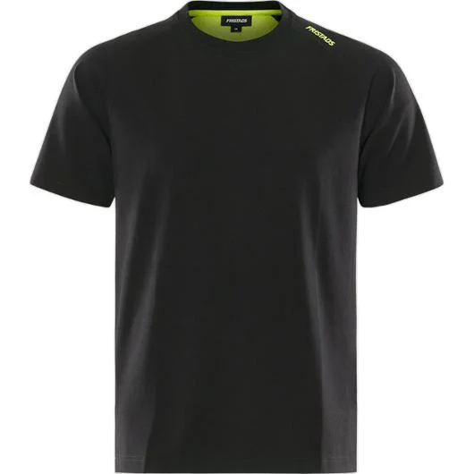 Rabatt T-shirt heavy FRISTAD 7553 4XL svart/gul