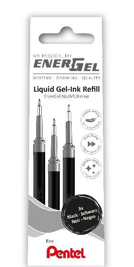 Refill PENTEL EnerGel needle svart 3/fp Köp nu