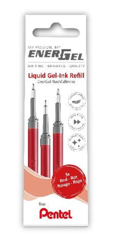 Refill PENTEL EnerGel needle röd 3/fp Erbjudande