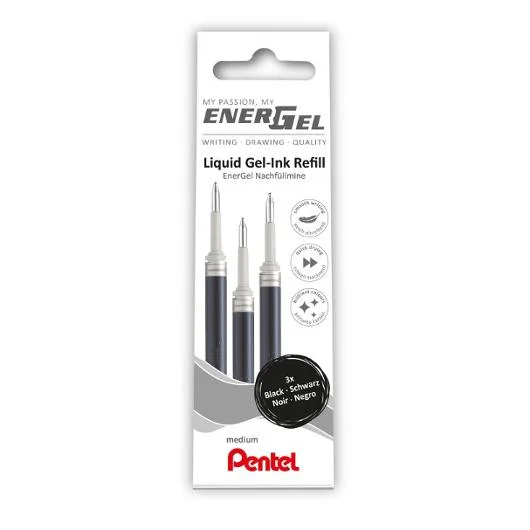 Rabatter Refill PENTEL EnerGel LR7 0,7 svart 3/fp