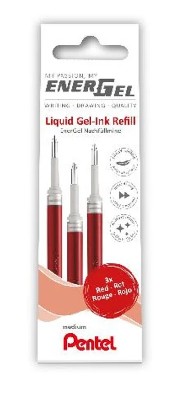 Refill PENTEL EnerGel LR7 0,7 röd 3/fp Nyhet