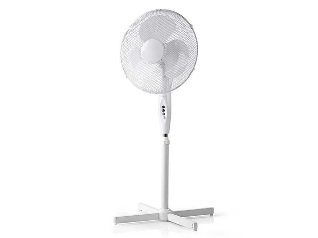 Lågt pris Stativfläkt NEDIS 40 cm 45W plast vit