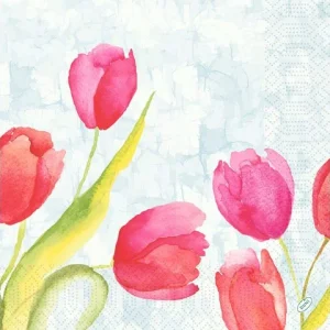 Servett Tulips 3-lags 40X40cm 250/fp risnedsättning