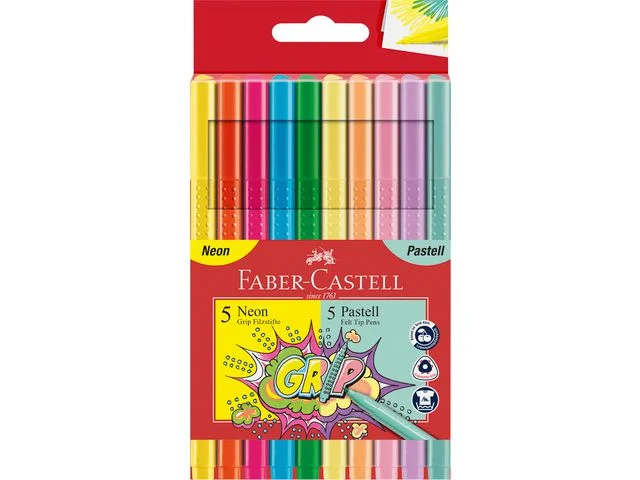 Fiberpenna FABER neon och pastell 10/fp Köp nu