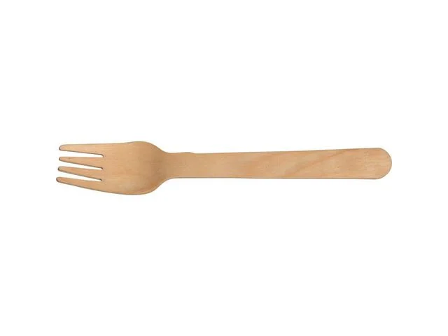 Säker betalning Bestick Gaffel vaxat trä 16cm 100/fp