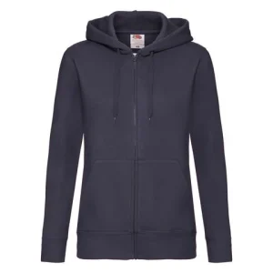 Zip Hoodie FRUIT dam marin 2XL Begränsat erbjudande