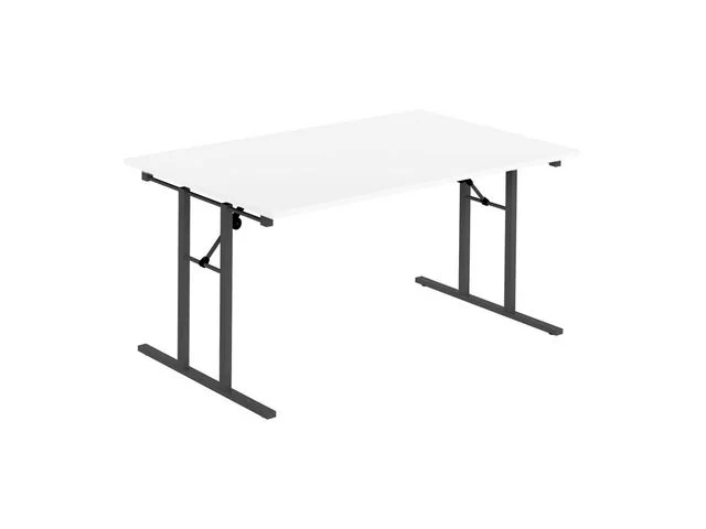 Premium Fällbord 1600x800x730x25 vit/svart
