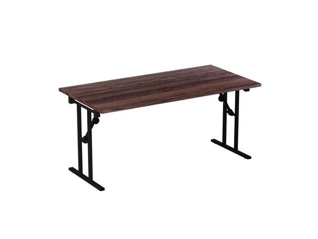 Fällbord 1600x800x730x25 valnöt/svart I lager