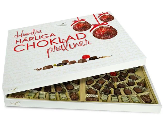 Choklad Hundra Chokladpraliner ask 860g Endast idag