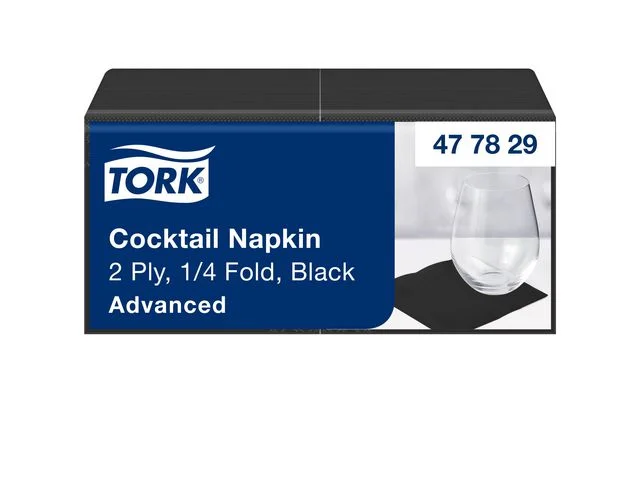 Kampanjpris Servett TORK Cocktail 2-lag svart 200/fp