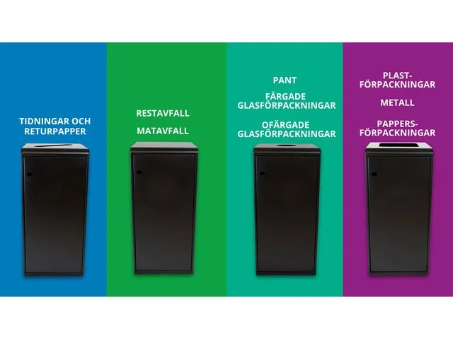 Avfallshantering NORDEX 125L kvadrat hål Kundfavorit