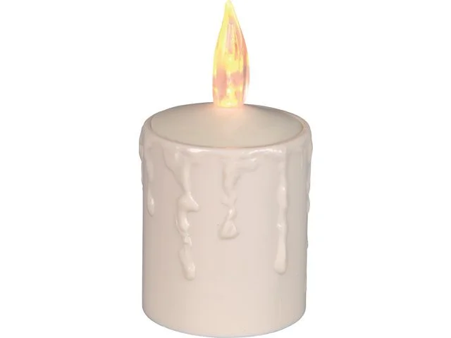 Blockljus STAR T Paula LED 11,5cm beige Utförsäljning