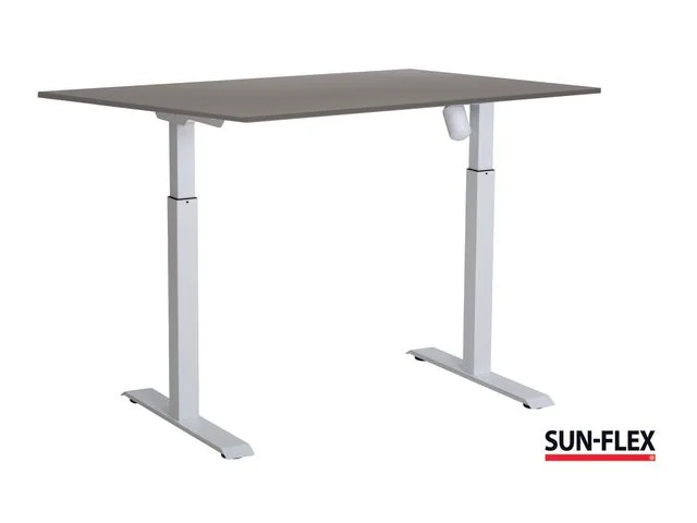 Bord SUN-FLEX I höj/sänk 160x80 vit/grå Trygg betalning