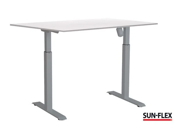 Bord SUN-FLEX II höj/sänk 120x80 grå/vit Snabb frakt