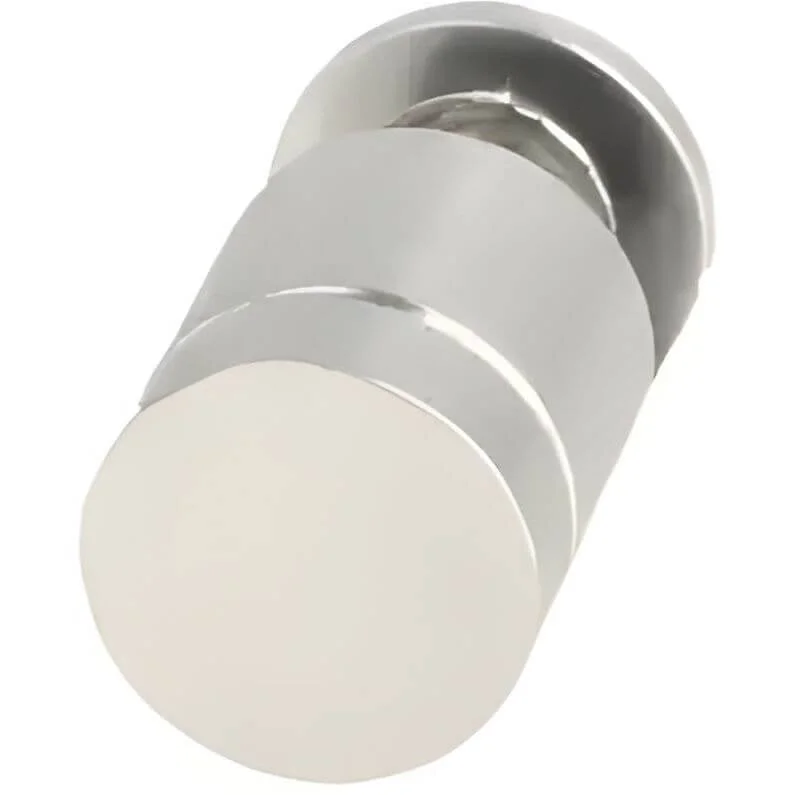 Snabb leverans Siso Glastürknopf BONSAI aus Aluminium zum Aufstecken 13 x 27 mm für Glasdicke 4 - 6 mm, Chrom poliert