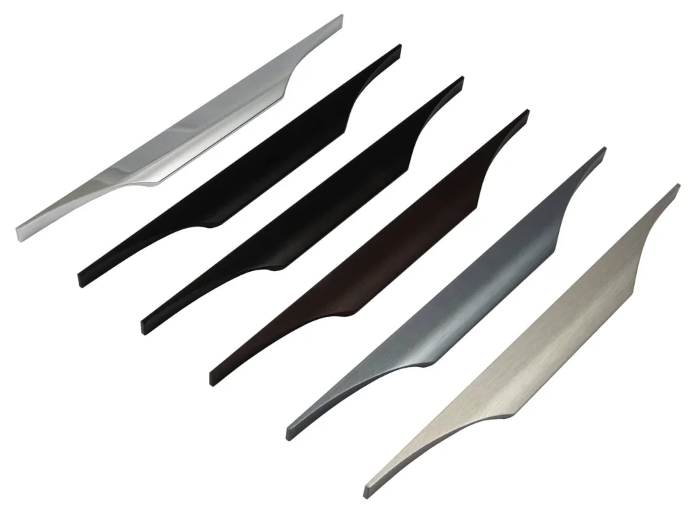 Gedotec Möbelgriff Griffleiste Küche Schubladengriff BA 160 mm Aluminium Schrankgriff, Grau gebürstet Rabatter