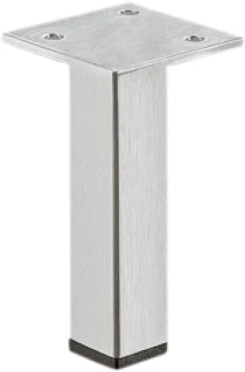 Snabb frakt Häfele Möbelfuß H3909 Edelstahl ohne Höheneinstellung mit Platte, Edelstahl matt, 80 mm