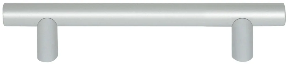 Häfele Möbelgriff H1039 Sockelgriff Ø12 mm Aluminium rund silberfarben eloxiert mit 2 Sockeln, 400x32mm Billig