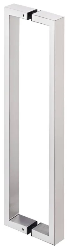 Expressleverans Häfele Stoßgriff CARLO aus Edelstahl für Holztüren eckig, beidseitige Montage (2 Griffe) - Länge 465 mm - Bohrabstand 450 mm