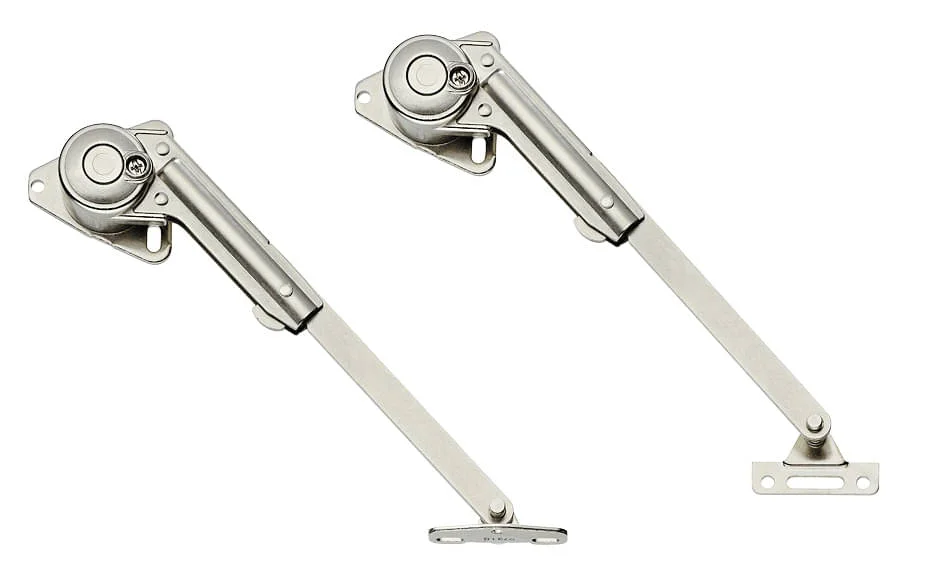 Häfele Bremsklappenhalter H3913 Klappenbeschlag 90° mit Bremswirkung vernickelt, für Aluminiumrahmen - Links Nyhet