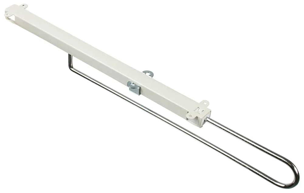 Häfele Kleiderbügelhalter H5102 zum Schrauben unter den Fach-oder Oberboden, Länge 400 mm - weiß Billig