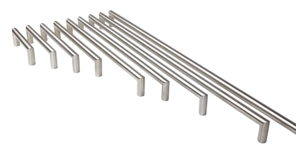 Gedotec Möbelgriff GR10021 Stangengriff Ø 10 mm Edelstahl massiv - matt gebürstet, 106 x 10 x 96 mm Extra rabatt
