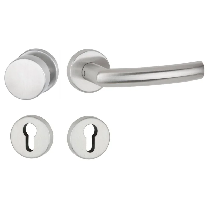 Populärt val Hermat Türdrücker BASIC 07 aus Edelstahl, PZ - ProfilzylinderW Edelstahl matt