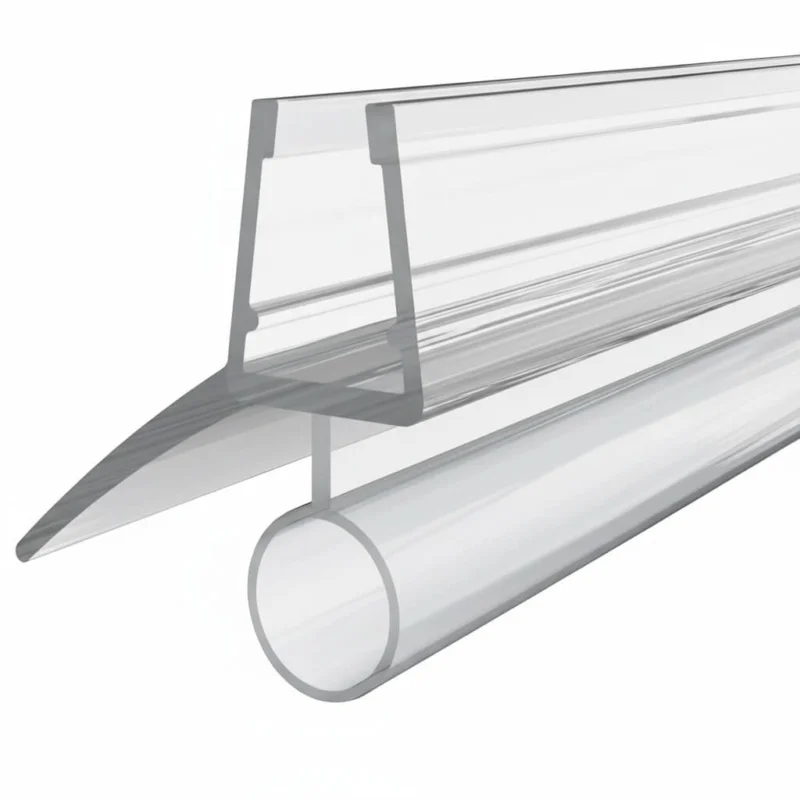 Beställ idag Rehau Duschtürdichtung kompatibel mit Schwallschutzleiste mit Schlauch & 135° Lippe für Glasdicke 6 - 8 mm, 2000 mm