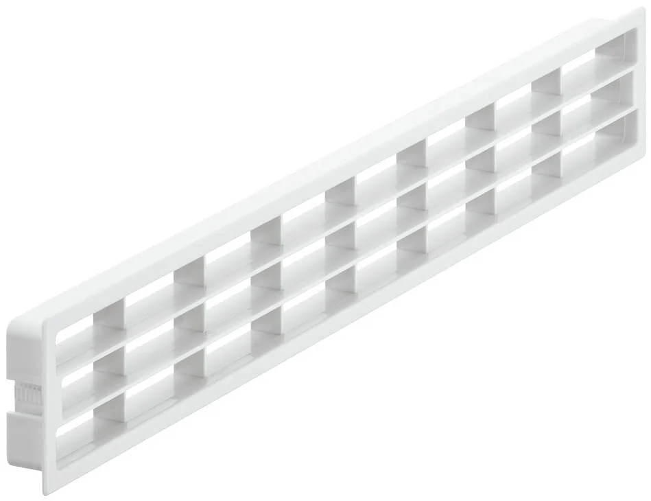 Häfele Lüftungsgitter eckig 400x83 mm Kühlschrank-Abluft Sockelleiste Kunststoff, weiß, 400 x 83 mm Begränsat erbjudande