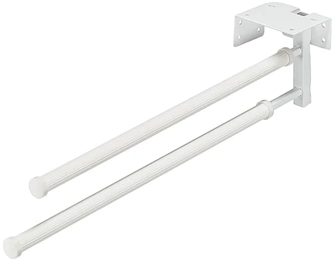 risnedsättning Hailo Handtuchhalter Handtuchauszug weiß 430 mm 3142-90 / 3143-90, 2 - Armig / Breite 119 mm