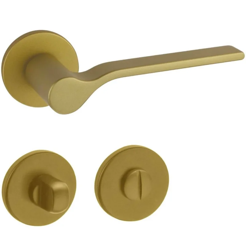Rabatter Fimet Drückergarnitur ONDA 1230-208 aus Metall, WC - Badezimmer - Messing satiniert