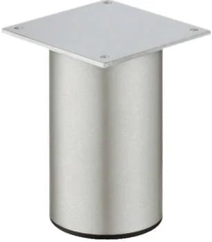 Häfele Möbelfuß H3914 Aluminium ohne Höheneinstellung mit Platte, Höhe 200 mm Kampanj