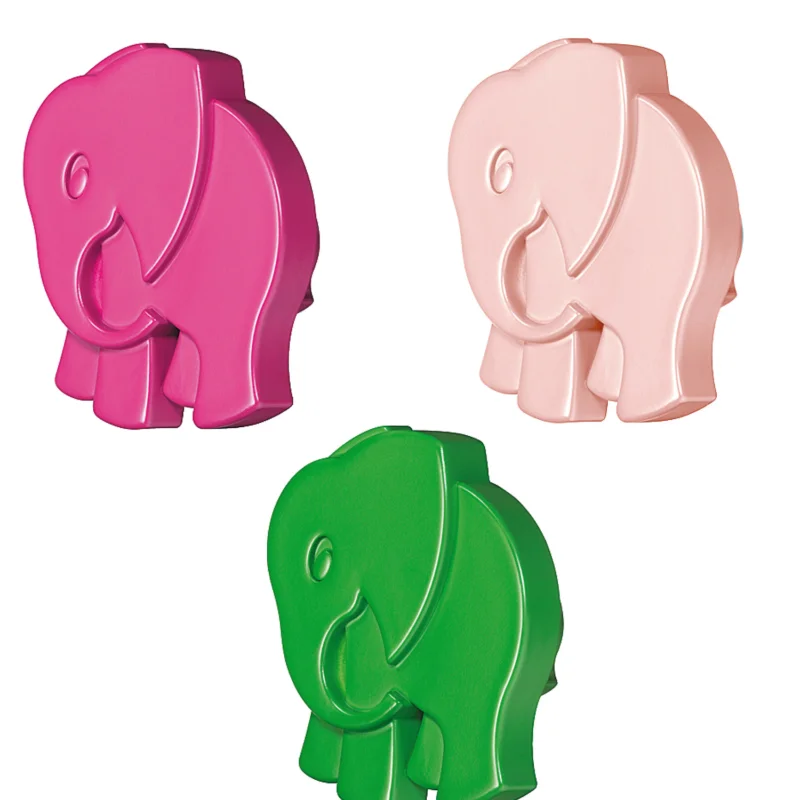 Häfele Möbelknopf Elefant Kinderzimmer Möbelgriff Kunststoff H10296 52x25 mm, Elefant grün Säker betalning