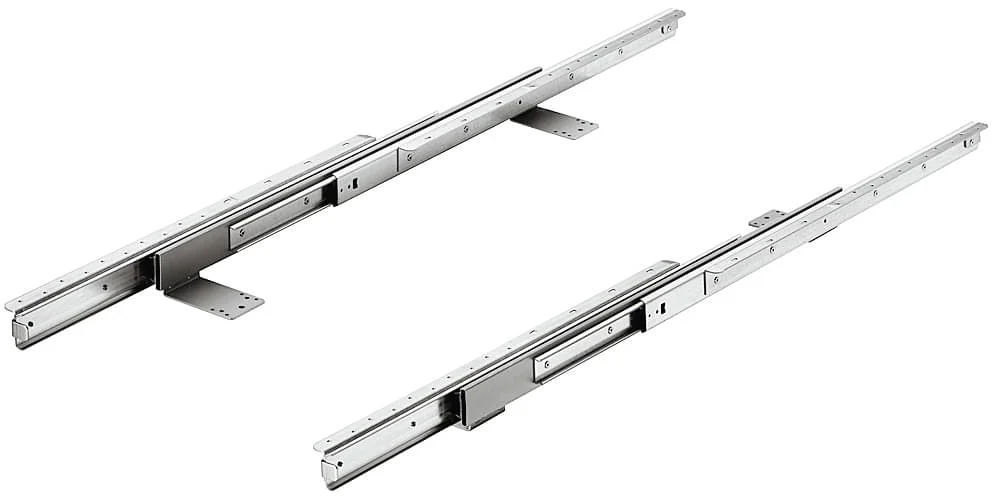 Häfele Kugelführung für 2 oder 3 Einlageplatten asynchron für Kulissentische mit Mittelrohr, Einbaulänge 1200 mm Säker betalning
