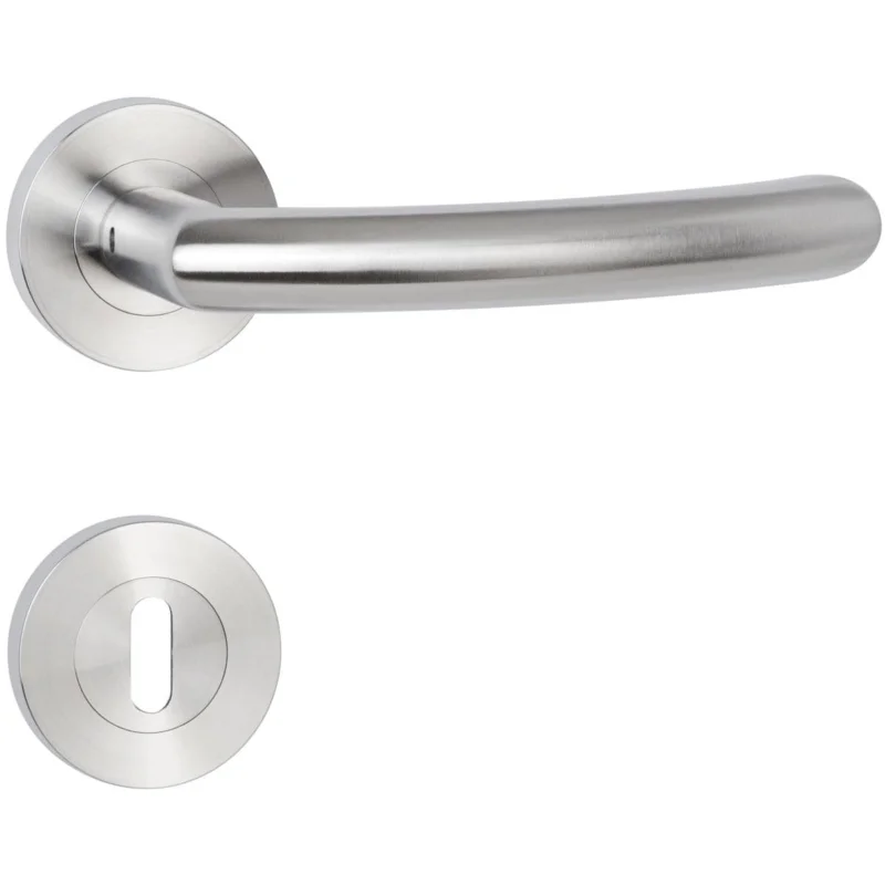 Handla nu Hermat Türdrücker BASIC 05 aus Edelstahl, BB - Buntbart Edelstahl matt