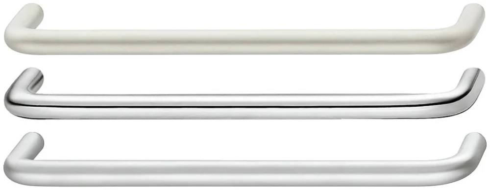 Häfele Möbelgriff H10132 Bügelgriff Ø 8 mm aus Stahl massiv, 64 mm - vernickelt gebürstet risnedsättning