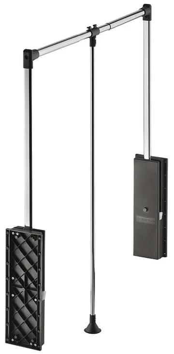 Handla nu Häfele Garderobenlift Professional Kleiderlift Tragkraft bis 15 kg schwarz / vernickelt, Garderobenlift Professional