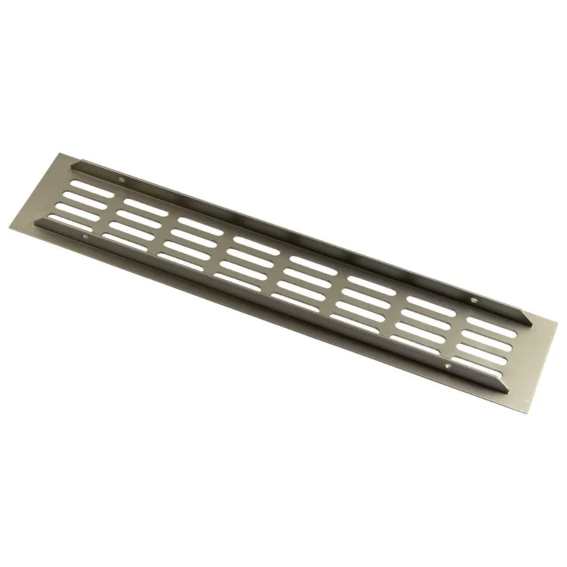 Gedotec Lüftungsgitter aus Aluminium mit gerillten Stegen, 60 mm- Edelstahl eloxiert - 600 mm Lägg i varukorgen